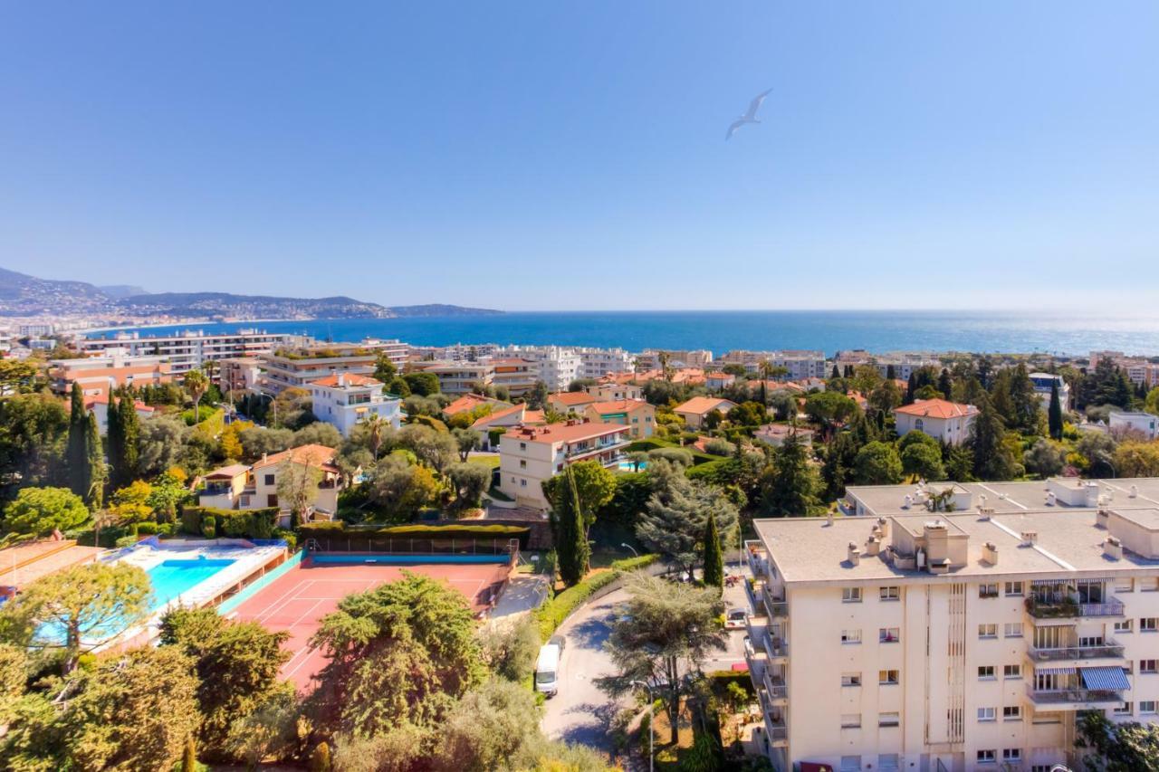 Confortable 3 Pieces Avec Superbe Vue Mer Apartment นีซ ภายนอก รูปภาพ