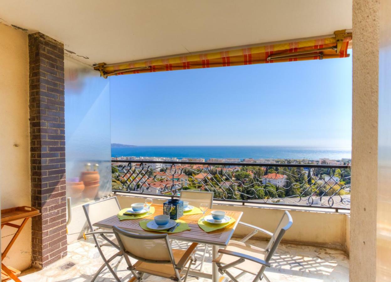 Confortable 3 Pieces Avec Superbe Vue Mer Apartment นีซ ภายนอก รูปภาพ