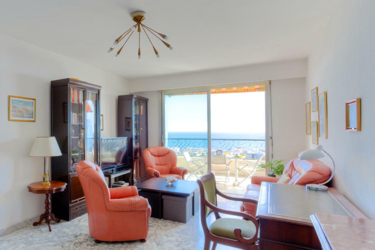 Confortable 3 Pieces Avec Superbe Vue Mer Apartment นีซ ภายนอก รูปภาพ