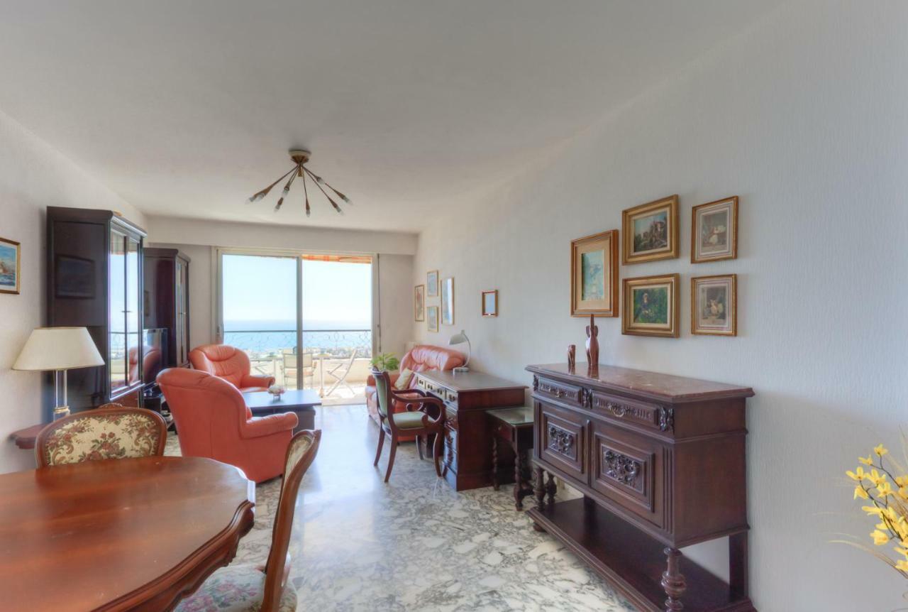 Confortable 3 Pieces Avec Superbe Vue Mer Apartment นีซ ภายนอก รูปภาพ